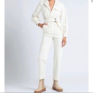 & Other Stories White/cream Denim Jumpsuit